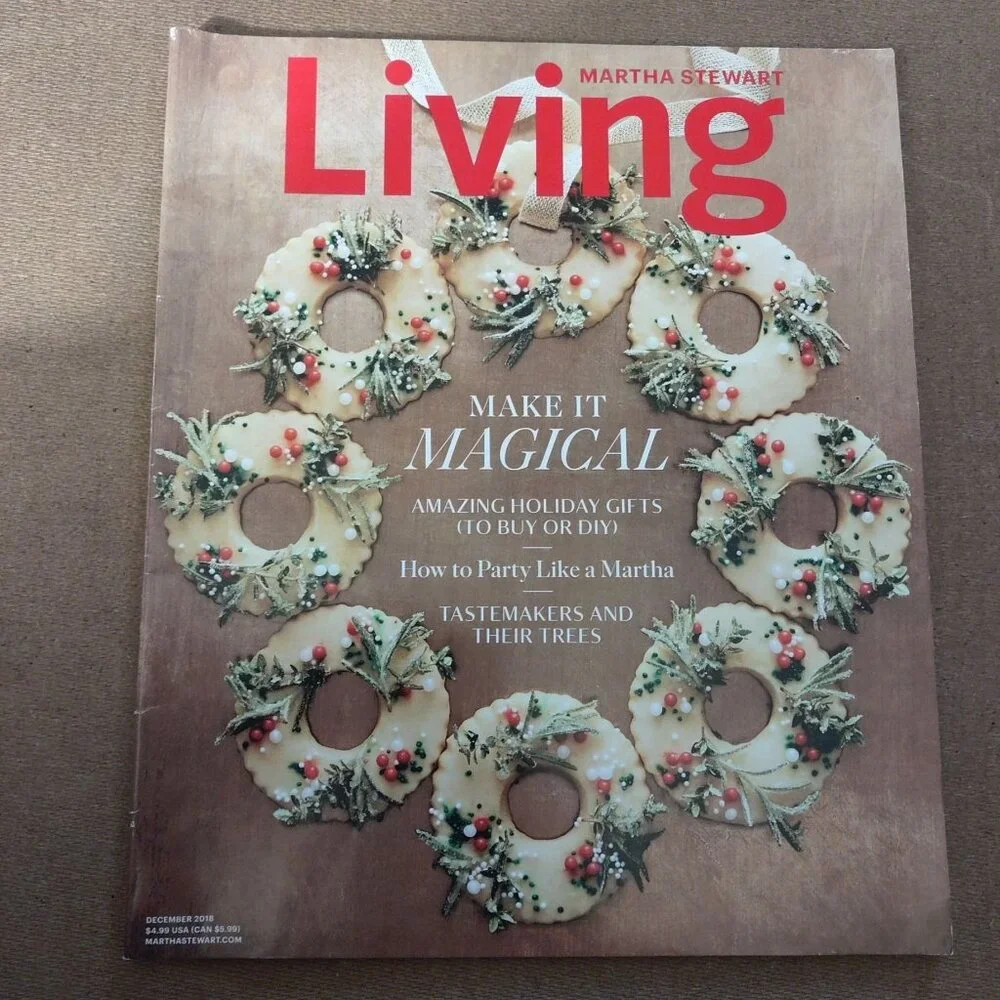 Martha Stewart Living Magazine December 2018 Issue Holiday Gifts & Party Ideas